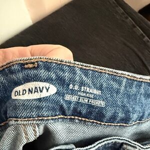 Old Navy Blue High-Rise OG Straight Jeans